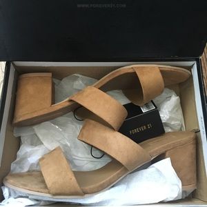 SOLD Forever 21 Strappy Faux Suede Sandals